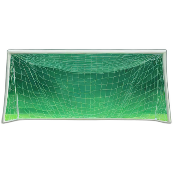 soccer goal on green pitch emoji