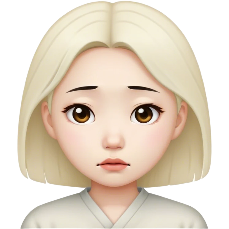 Sad Asian girl emoji