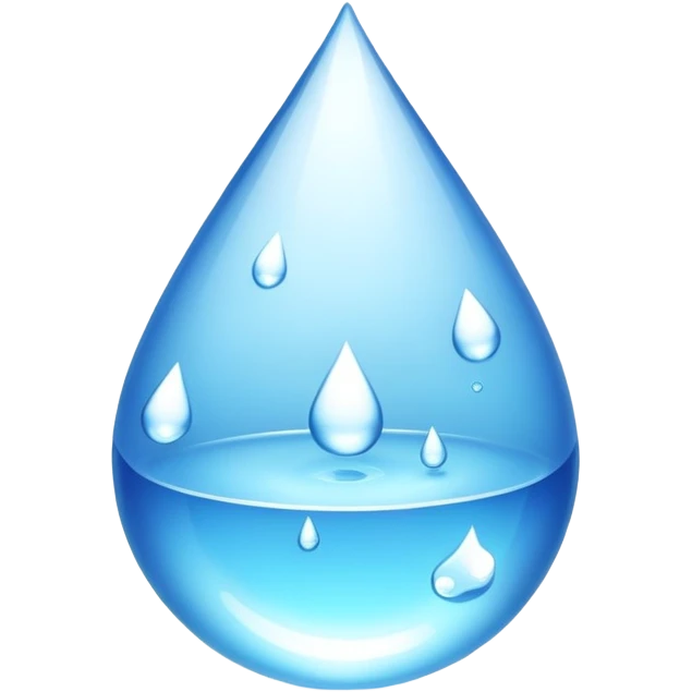 shiny blue water droplet emoji