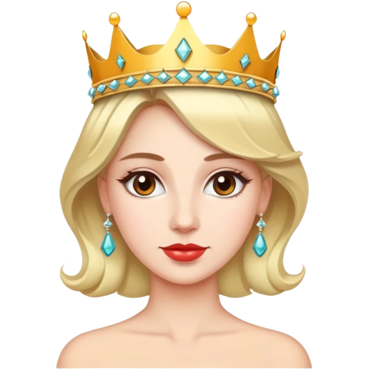 Woman wearing cocktail crown emoji