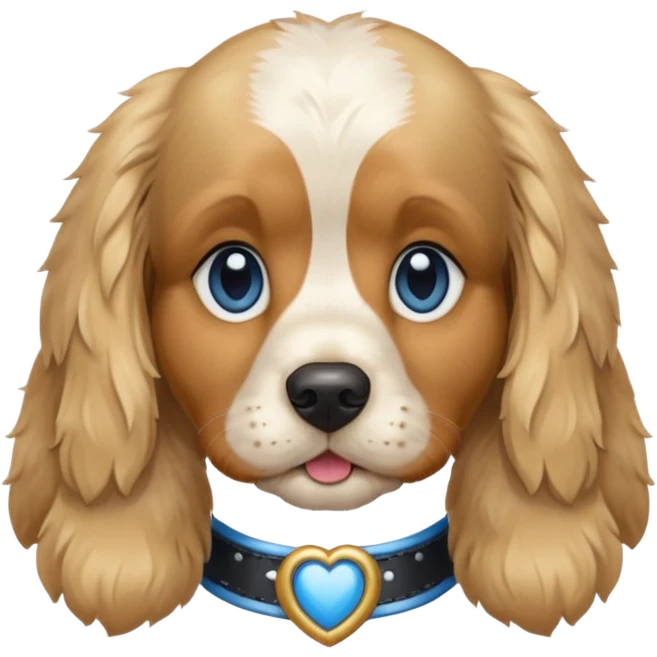 Blonde cocker spaniel blue eyes emoji