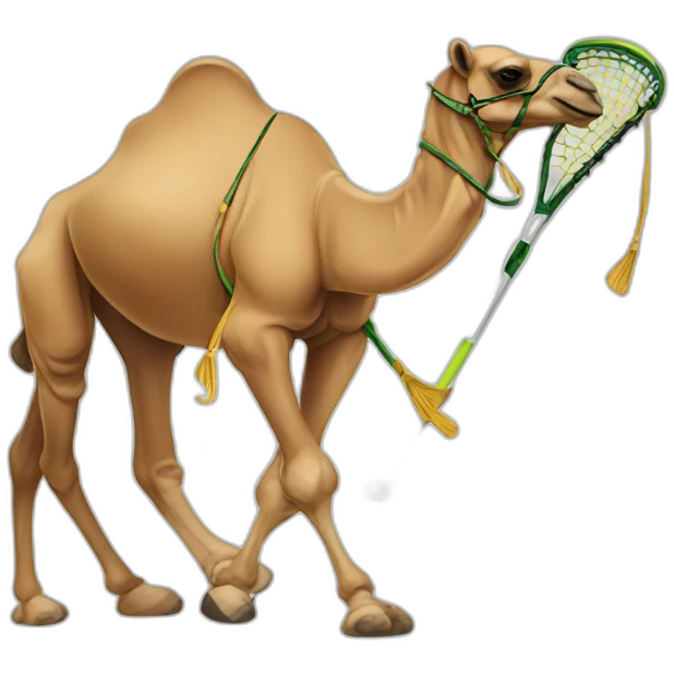 Camel playing lacrosse emoji