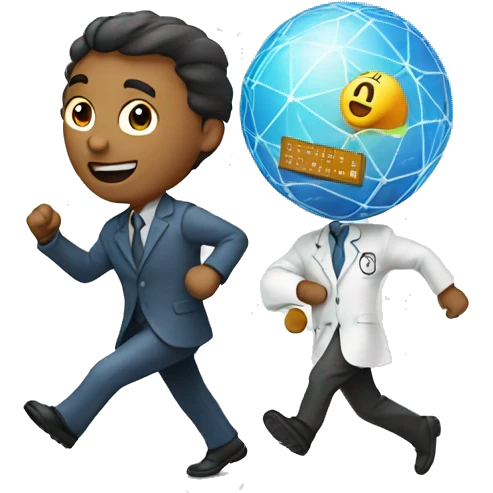 math and science running from english emoji