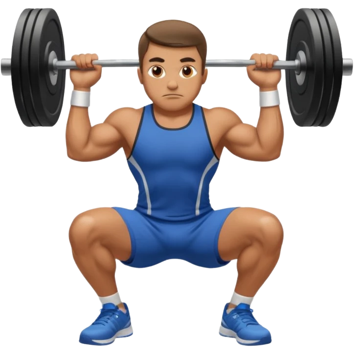 man doing a squat emoji