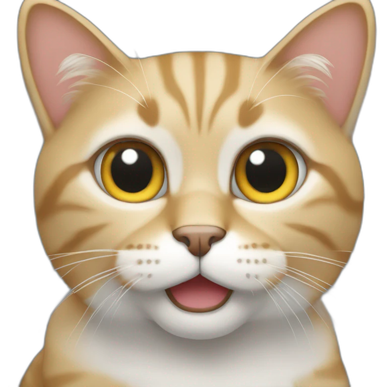 Un gato con microfono emoji