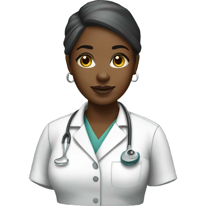 Black female surgical tech emoji