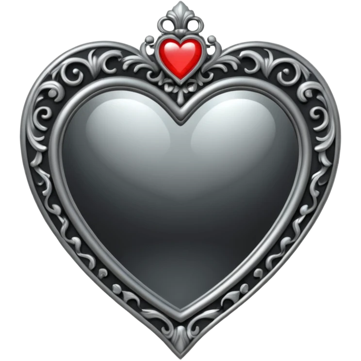 heart with gothic mirror emoji