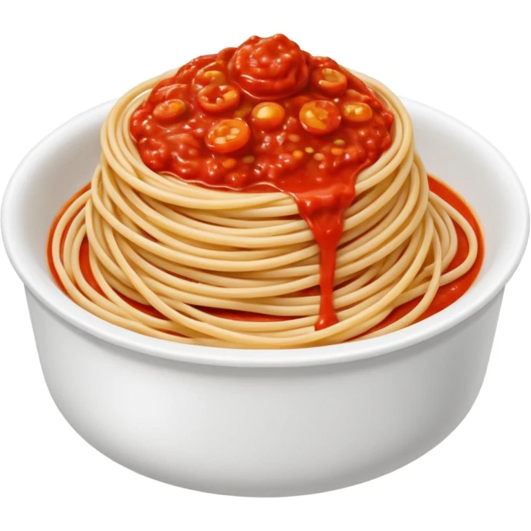 spaghetti pasta with tomato sauce in de top emoji