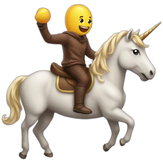 Poop riding unicorn emoji