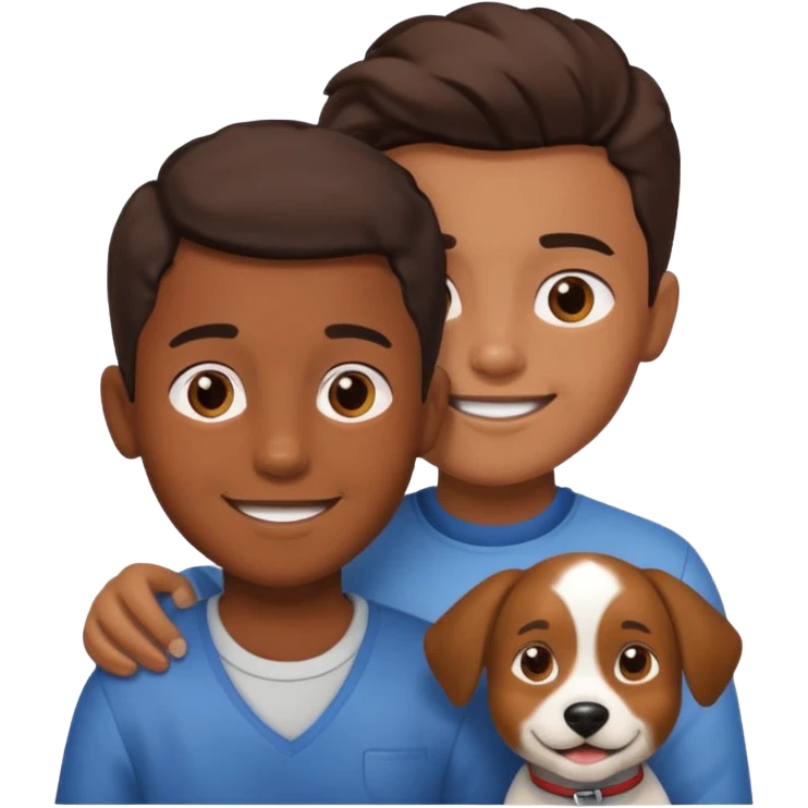 boy with dog emoji