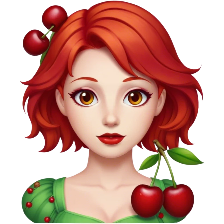 Cherry lady emoji