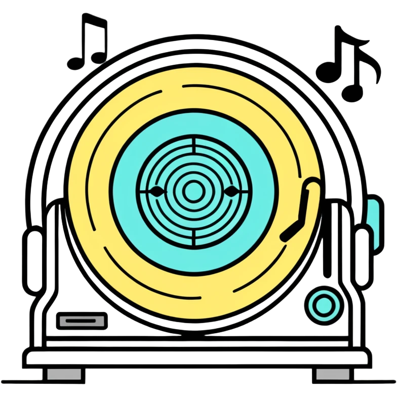 MRI with music notes moving around it emoji