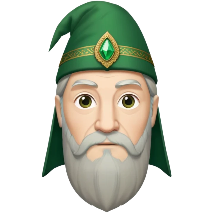 albus dumbledore from harry potter with green turkish fez hat and decorative motifs emoji