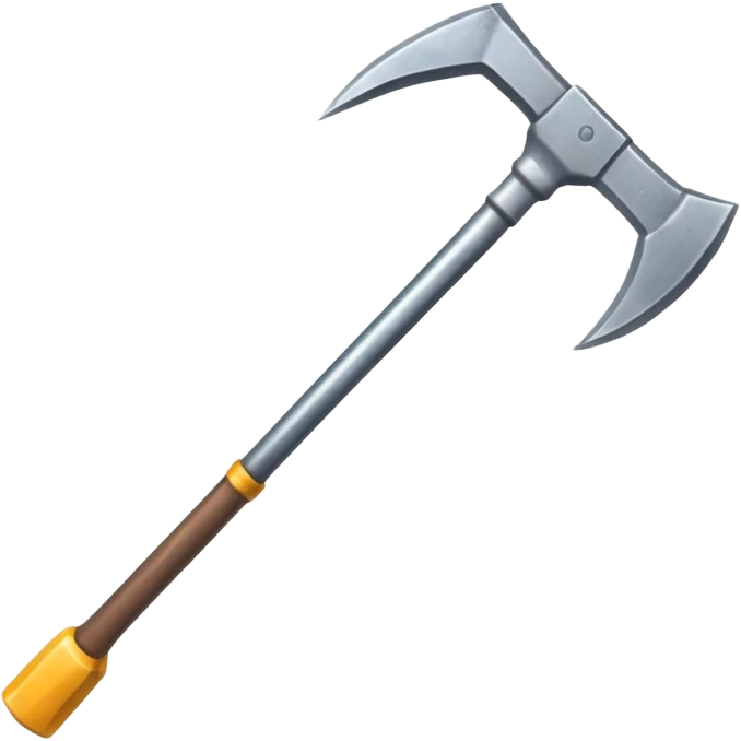a double-ended pickaxe with identical sharp tips for mining ore emoji