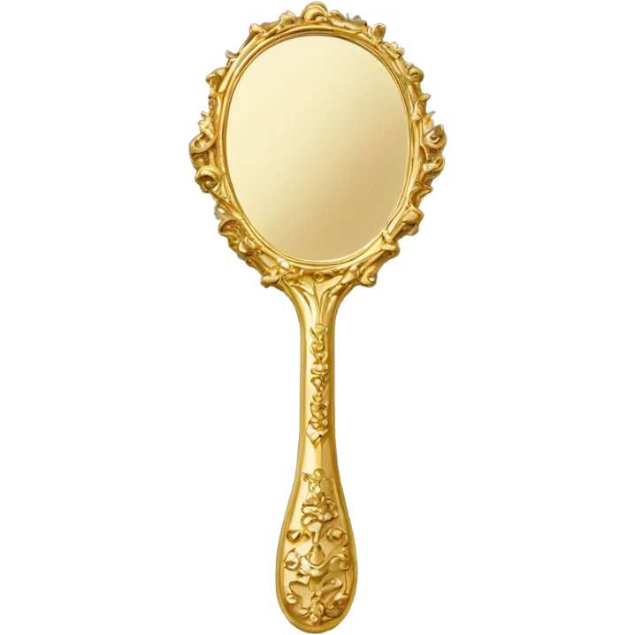 vintage rococo gold  hand mirror emoji