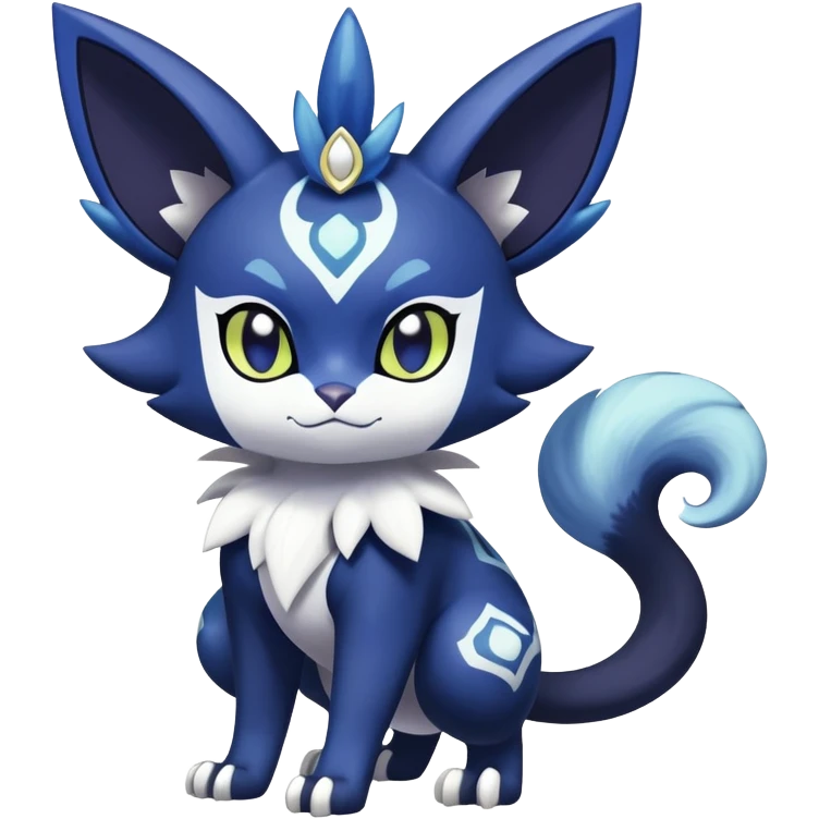 Shiny Exotic Badass Colorful Ethereal Royal Mysterious Gothic Meowstic-Noibat-Pokémon-Fakémon-hybrid-creature (full body) with random pattern-markings emoji