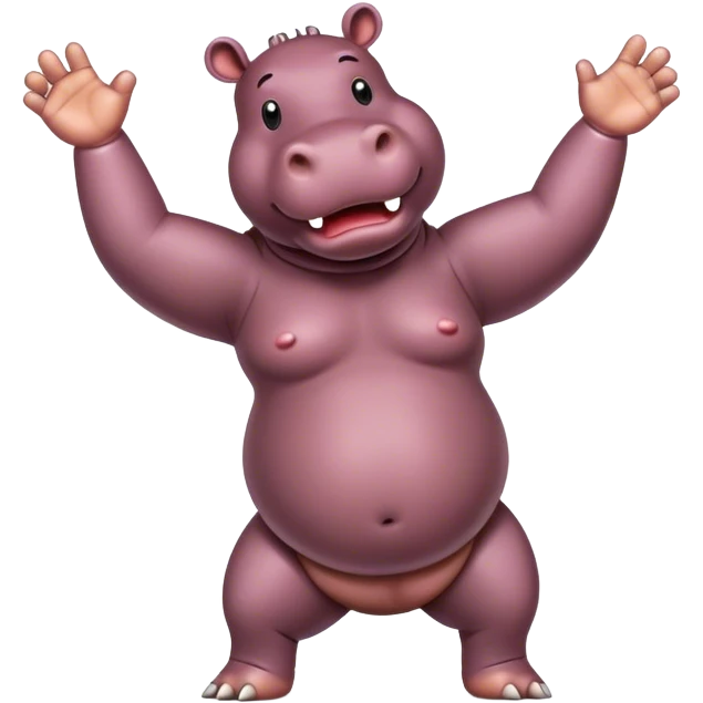 Hippo twerking emoji