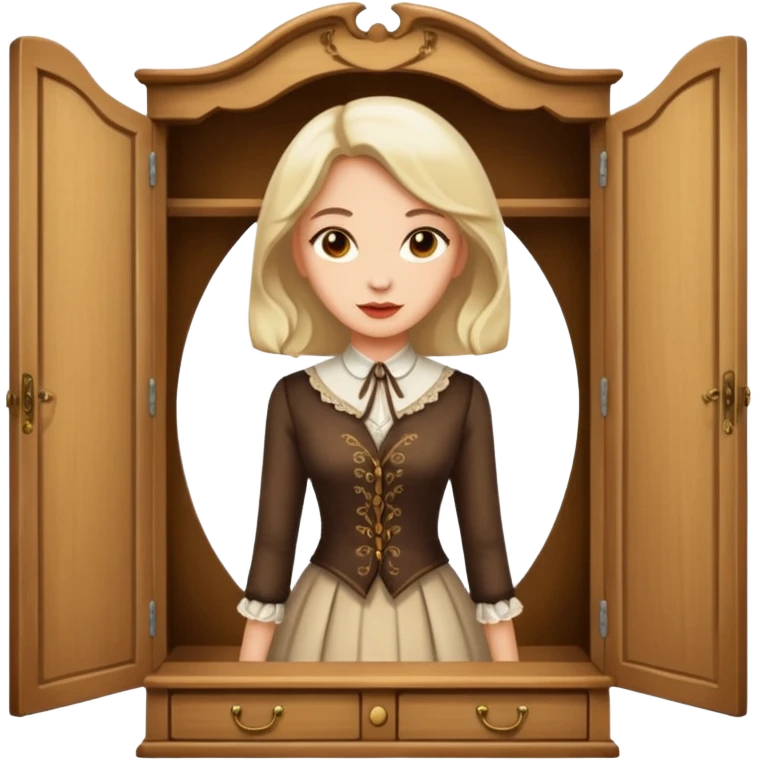 A character from the fairy tale Beauty and the Beast — the lady who was transformed into a wardrobe by magic. This character retains the wardrobe's original form while having a slight touch of anthropomorphism. emoji