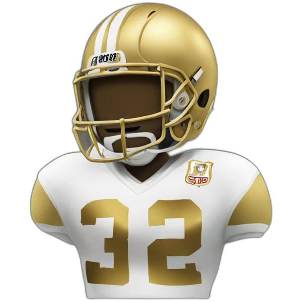 football wearing gold chain with gold shades emoji