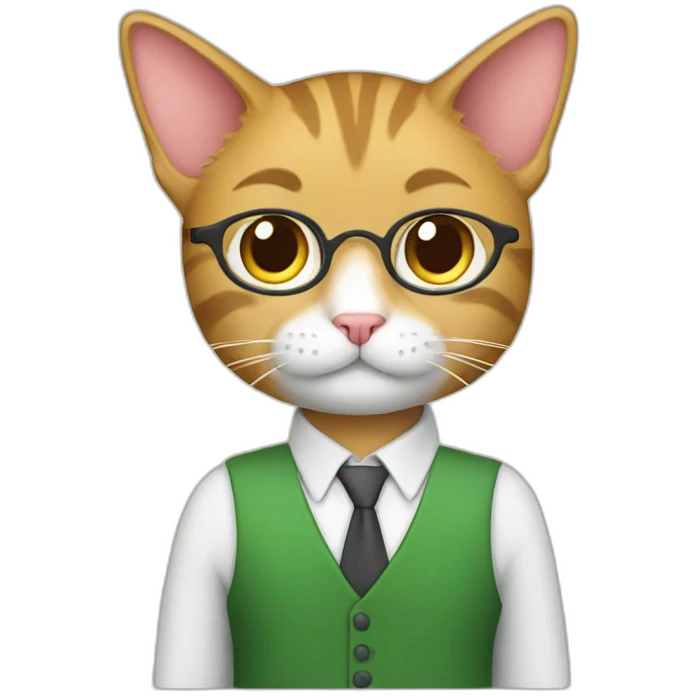 Teacher cat emoji