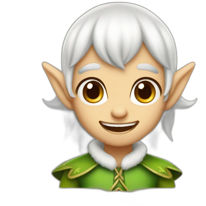 CUTE ELF WITH ONLY TWO TEETH emoji