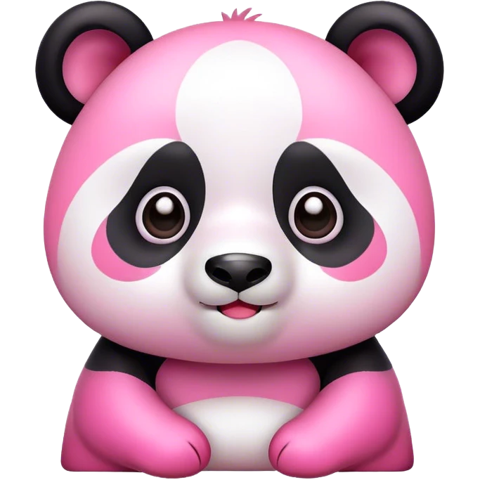 A Pink panda emoji