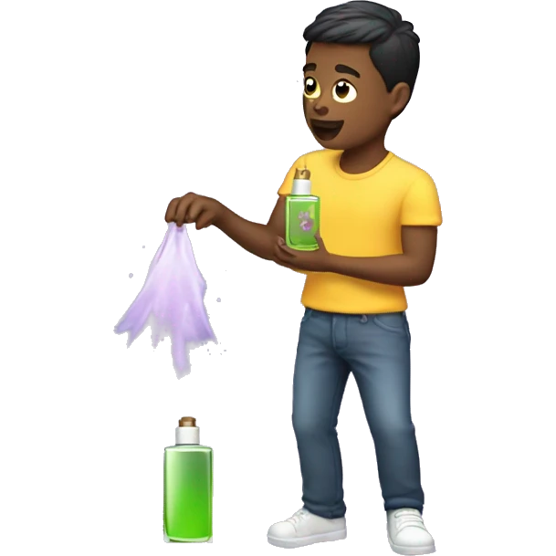 Gay Boy spraying perfume  emoji