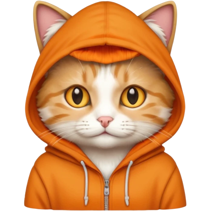 cat wearing hoodie emoji