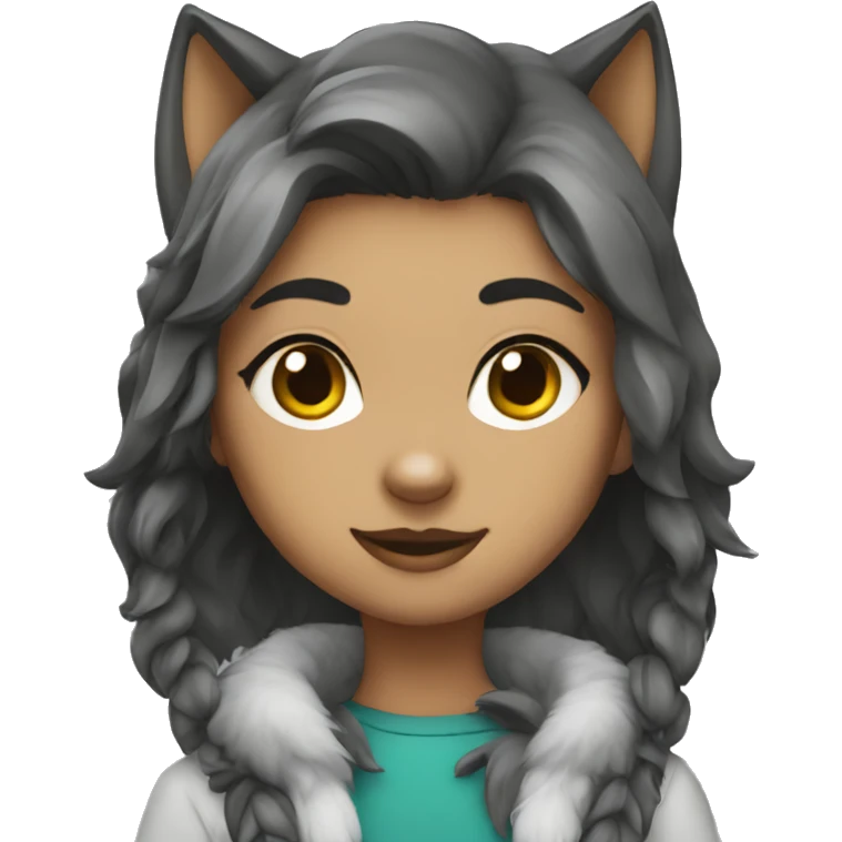 Wolf girl emoji