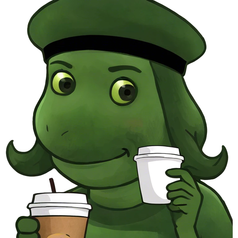 Girl with a coffee  emoji