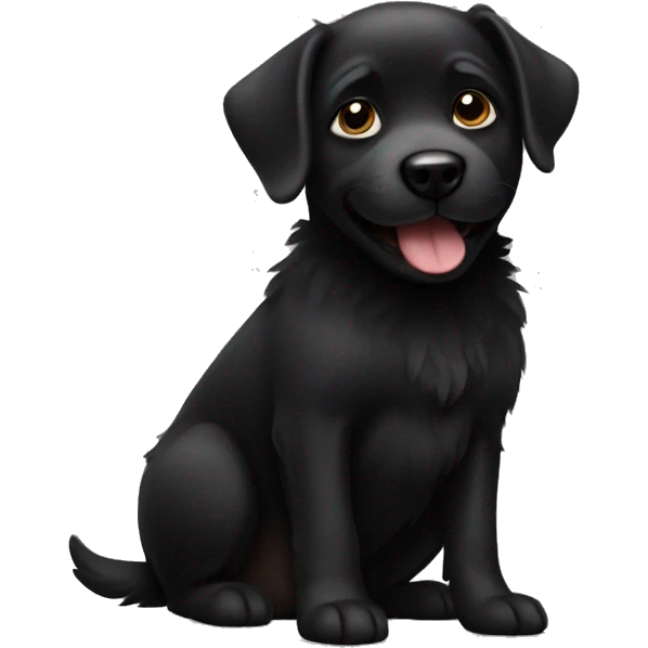little black dog emoji