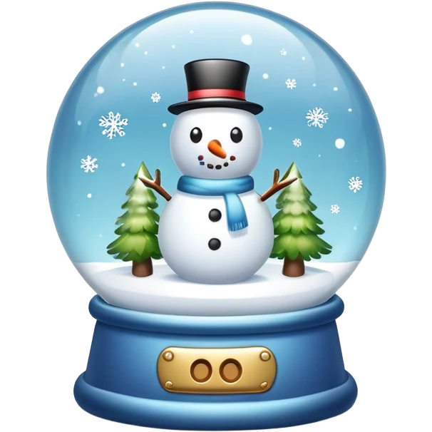 Cute snowglobe emoji