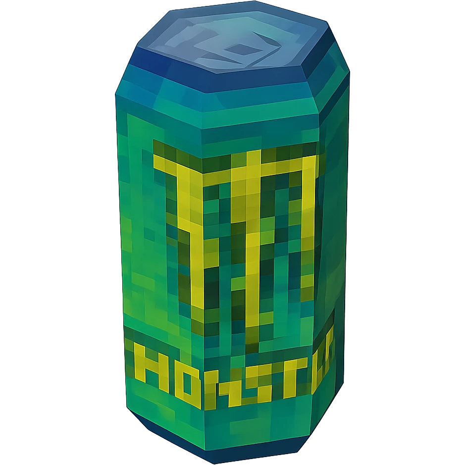 monster energy drink can, low poly 3D style, faceted geometric shapes, isolated on transparent background emoji