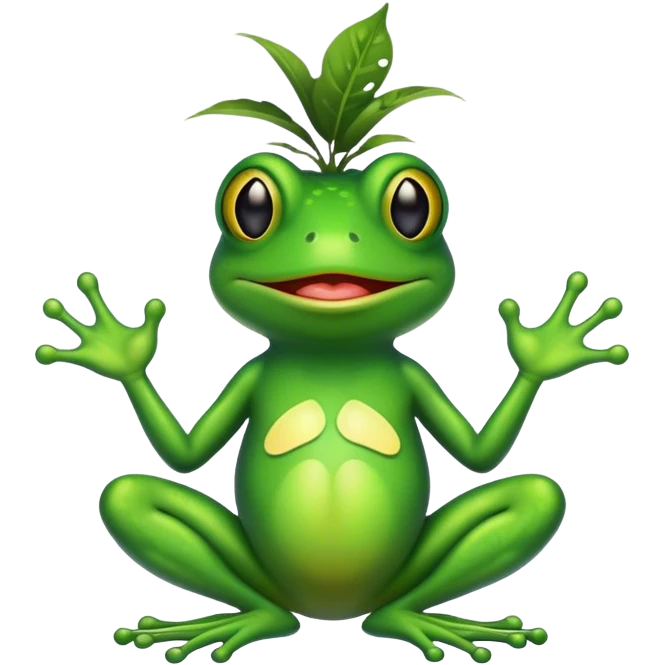 Hippie frog emoji