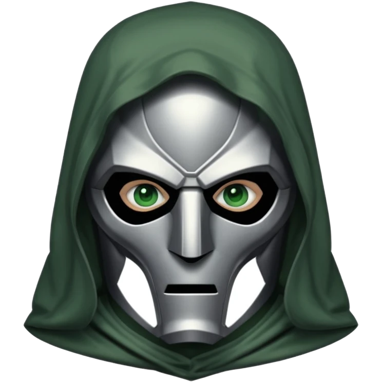 Doctor Doom silver mask emoji