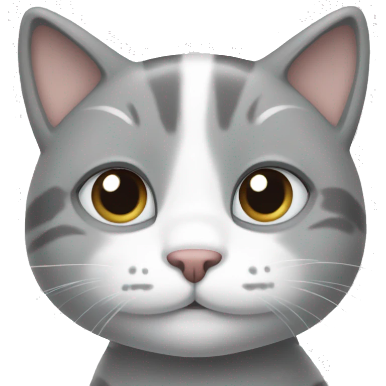 grey and white kitty emoji