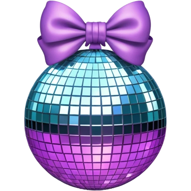 Disco ball with bow emoji