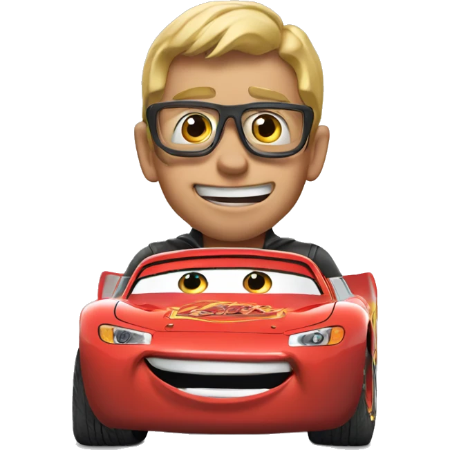 Flash mcqueen from the movie cars emoji
