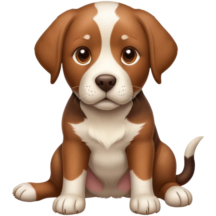 highly detailed brown Lab with calico spotting, anatomically correct, realistic shading and texture emoji