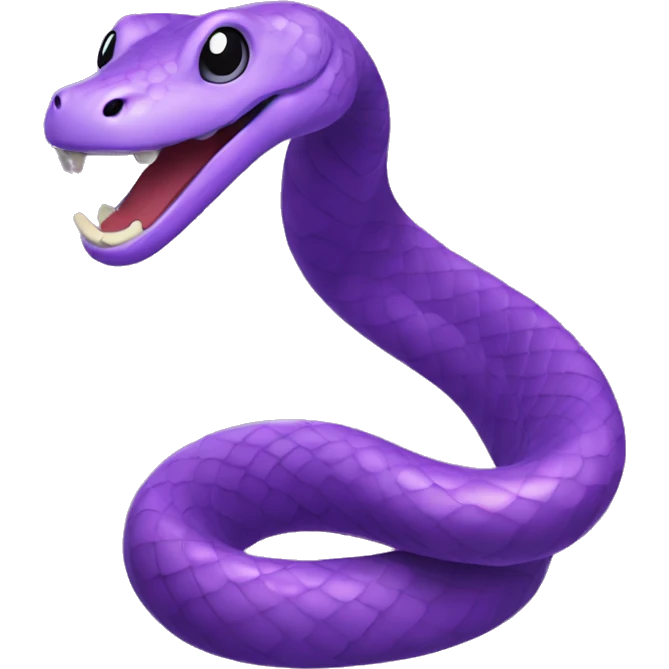 A purple snake dancing on club enthusiastically, energetic and lively. emoji