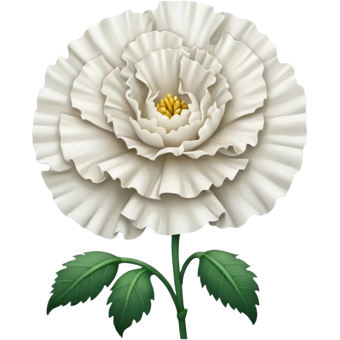 White Carnation flower emoji