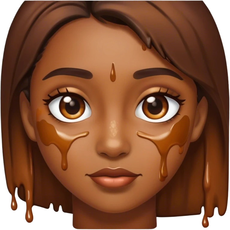 lady with brown goo on her face  emoji