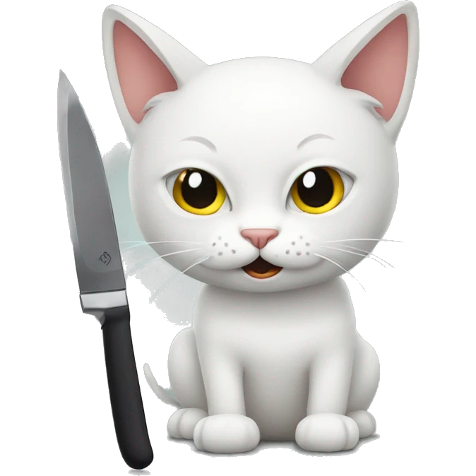 Cat with knife  emoji