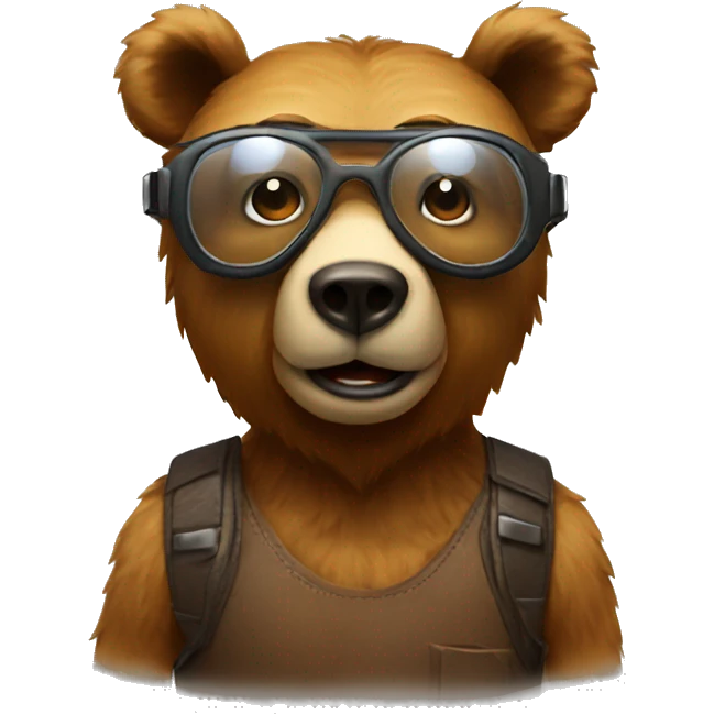 Bear with googles  emoji