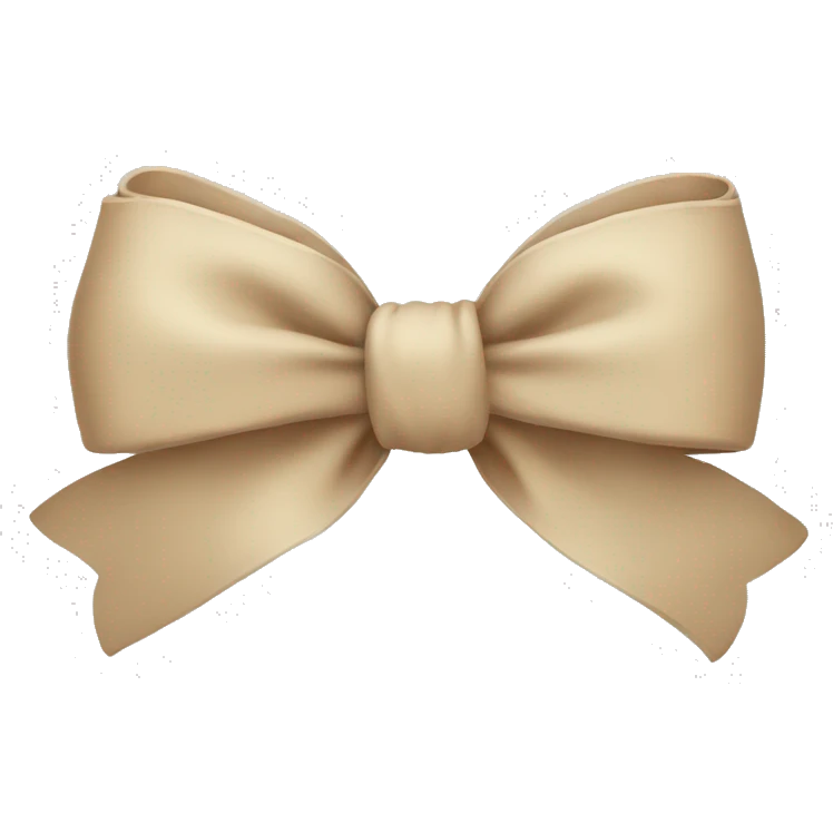 Beige bow emoji