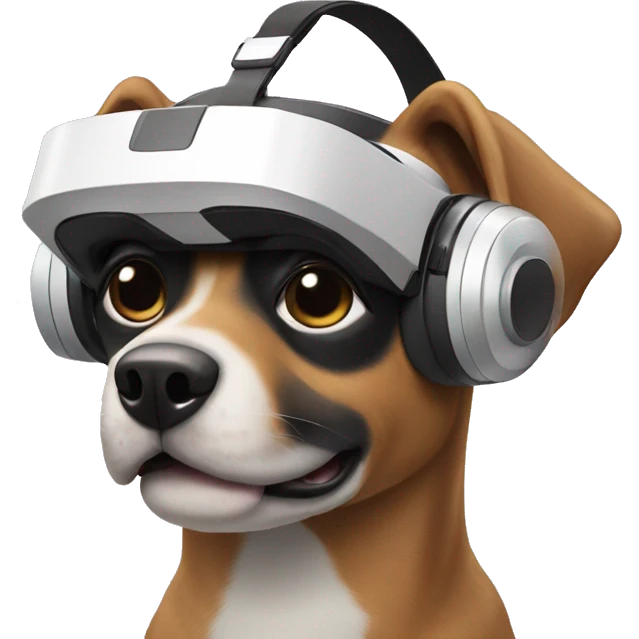 Dog with VR Headset emoji