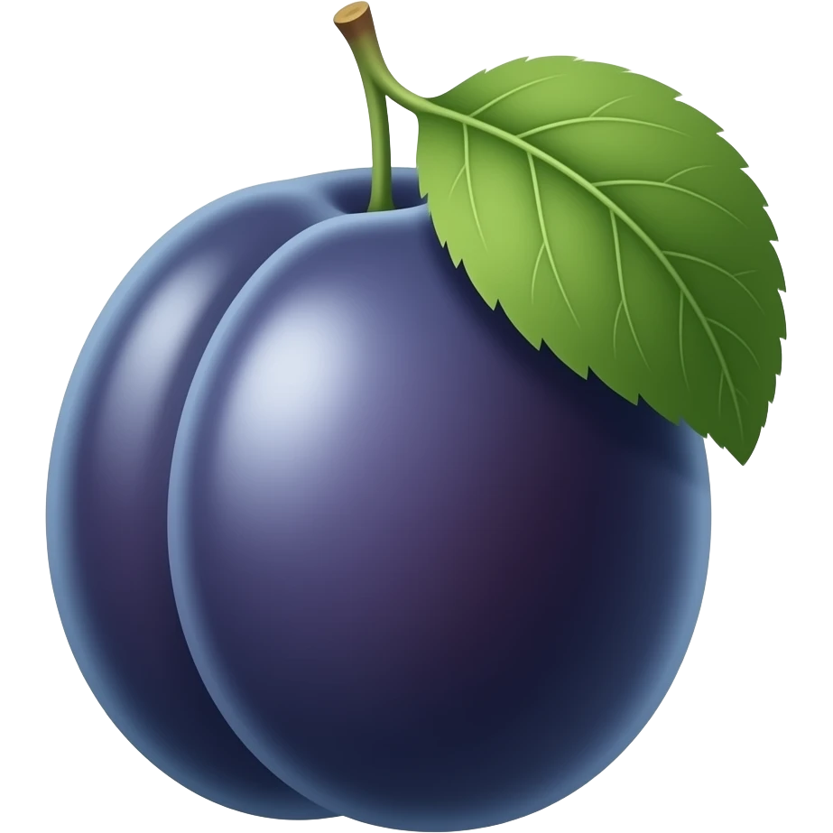 damson with a leaf emoji