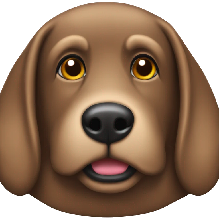 Brown bog dog with a Mantel  emoji