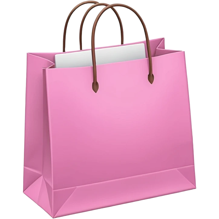 Sacolas de compra rosa emoji
