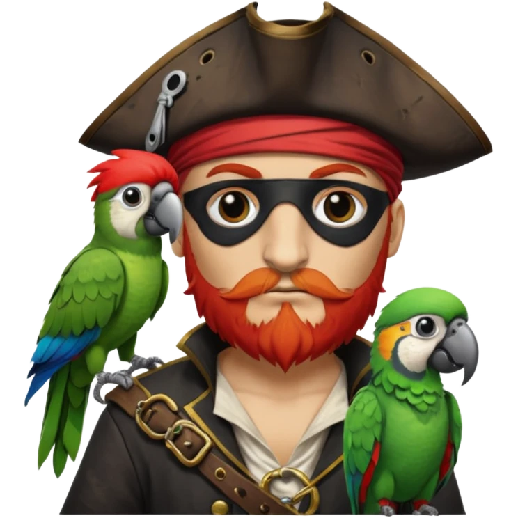 pirate and parrot emoji